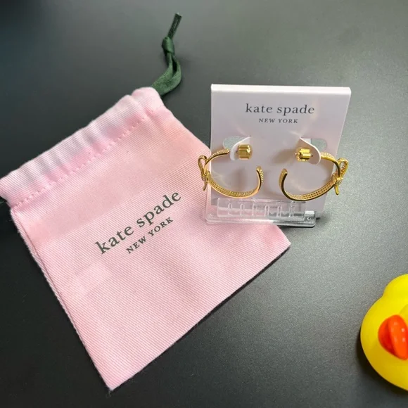 NWT💍 Kate Spade New York Gold Ribbon Earrings